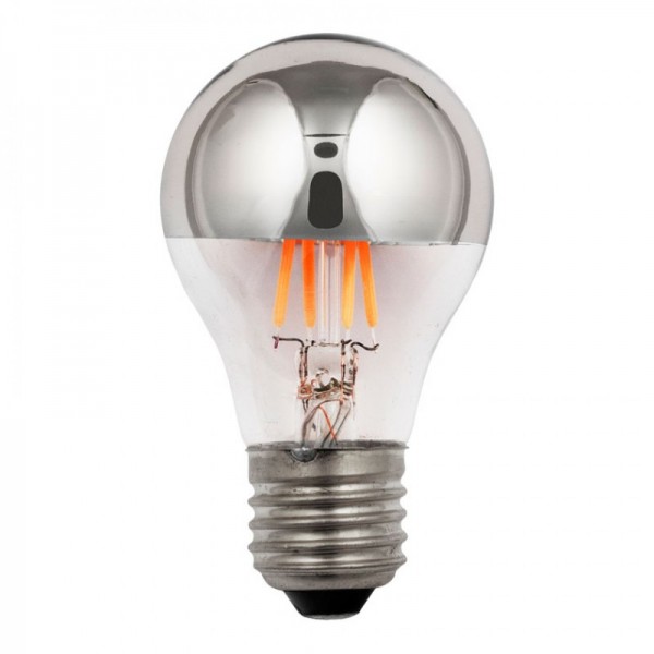 SPL E27 LED lamp 3,5 watt Flame dimbaar kopspiegel zilver