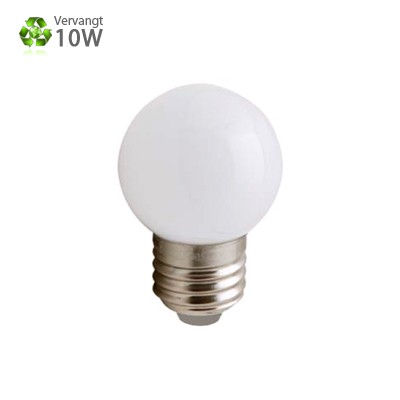 LED Kogellamp E27 Warmwit 1W