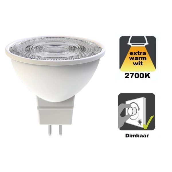 Integral LED - GU5.3 LED spot - 3,4 watt - 2700K - 380 lumen - 12V - Dimbaar THUMBNAIL