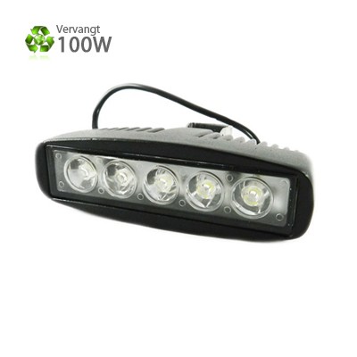 LED schijnwerper 15 watt 10 - 30V accu aansluiting 6500K IP67