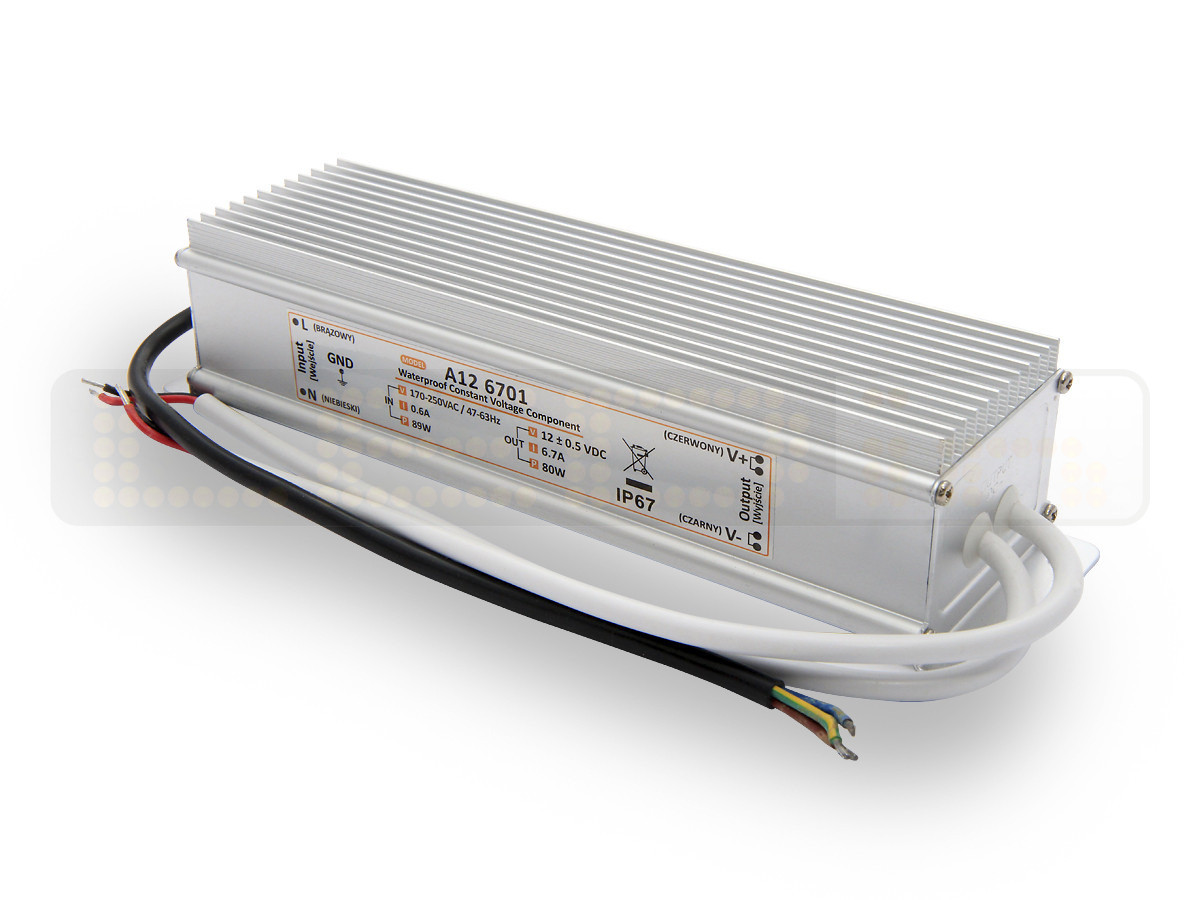 LED trafo 80 watt, 12 volt, IP67, voor buiten, € 51,95