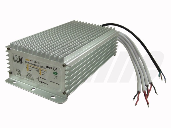 LED trafo 200 watt 12VDC 16,7A IP67