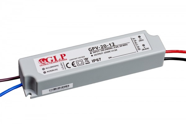 GLP LED Trafo 24 watt 12VDC 2A IP67