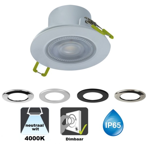 Integral LED - Inbouw spot - 5,5 watt - 4000K - 550 lumen - Dimbaar - IP65