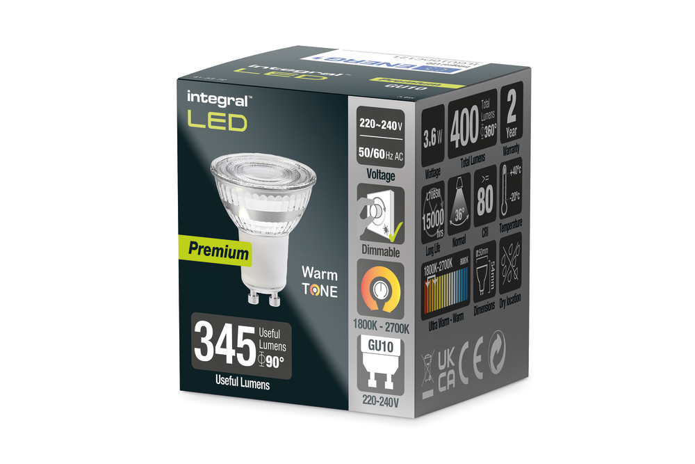 Set van 6 smart GU10 dimbaar in kelvin LED lampen 4,8W 400 lm 1800K - 6500K