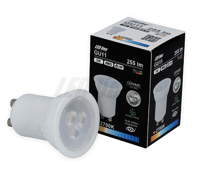 LED LIne - GU11 LED - 3 watt - 2700K - 255 lumen 35mm - Niet dimbaar