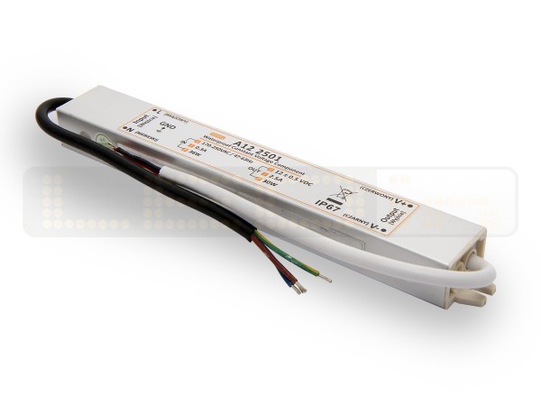 LED trafo 30 watt 12VDC 2,5A IP67