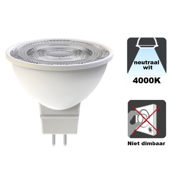 Integral LED - GU5.3 LED spot - 3,4 watt - 4000K - 400 lumen - 12V - Niet dimbaar THUMBNAIL