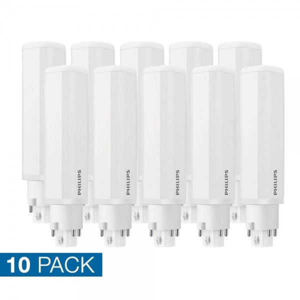 10x Philips PLC LED 6,5 watt warm wit 4 pins 830 G24Q-4