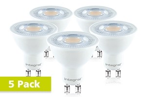 5x Integral GU10 LED spot 5,7W Extra warm wit