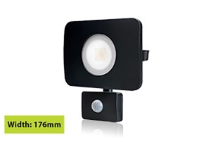 LED schijnwerper 30W 4000K en sensor IP64 zwart