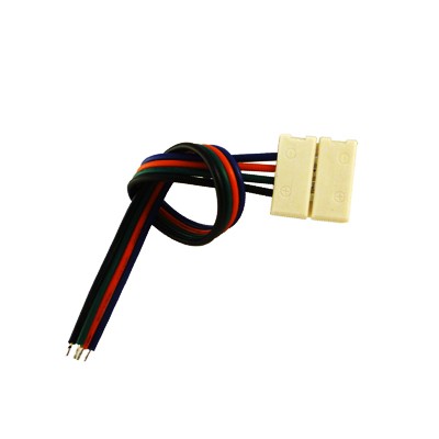 RGB LED-strip Connector 10mm enkelzijdig snoer