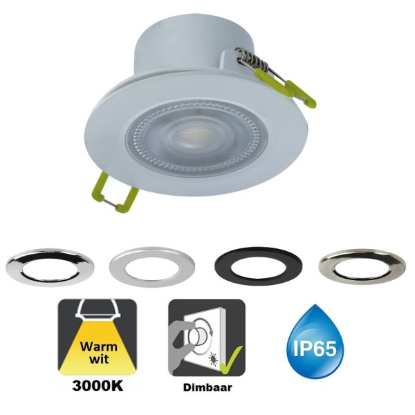 Integral LED - Inbouw spot - 5,5 watt - 3000K - 510 lumen - Dimbaar - IP65