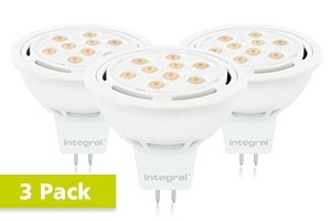 3x Integral GU5.3 LED spot 8 watt warm wit