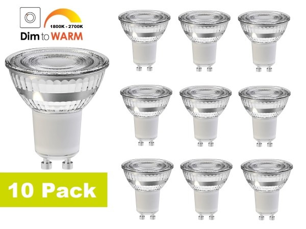 10 pack - Integral LED - GU10 LED spot - 3,6 watt - 400 lumen - 1800K-2700K - Dimtone