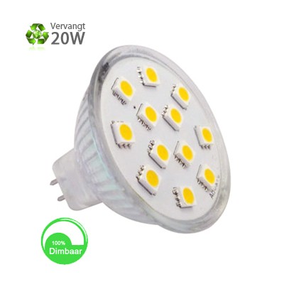 LED spot GU5.3 Warmwit 2,5W 10-30V Dimbaar