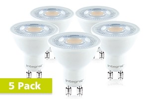 5x Integral GU10 LED spot 5,7W neutraal wit