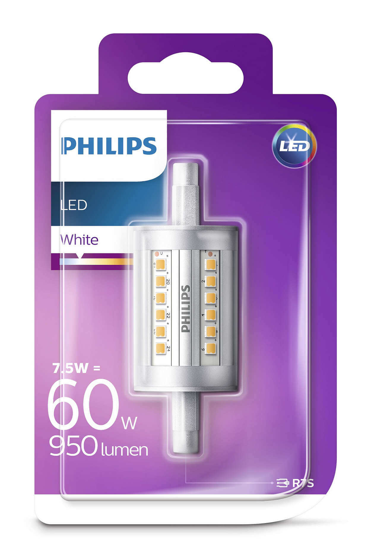 Occlusie St Vervreemden Philips R7s LED | 7,5 watt | 78 mm | 3000K | Niet dimbaar | € 16,95 | Leds  Refresh