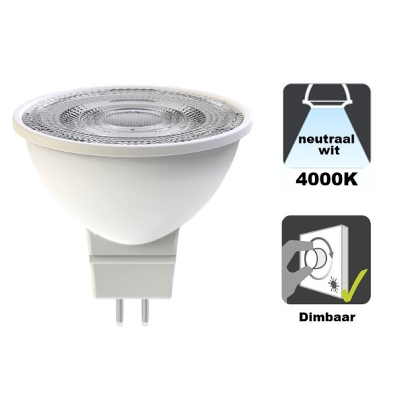 Integral LED - GU5.3 LED spot - 6,1 watt - 4000K - 690 lumen - 12V - Dimbaar THUMBNAIL