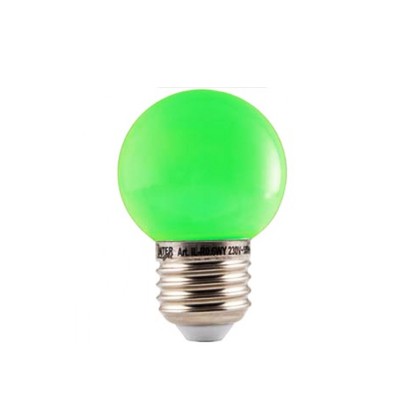 LED Kleuren Kogellamp Groen Grote Fitting 1W