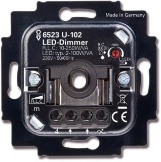 Busch-Jaeger inbouw LED draaidimmer 2 - 100 watt 6523 U-102