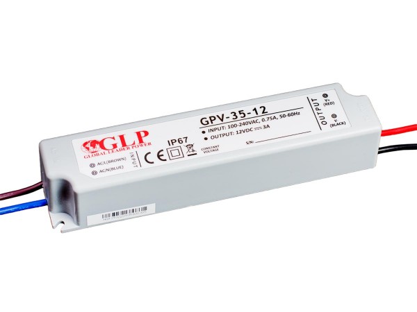 GLP LED Trafo 35 watt 12VDC 3A IP67