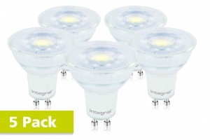 5x Integral GU10 LED spot 5,6 watt Neutraal wit 4000K dimbaar