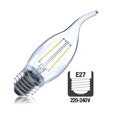 Integral LED filament kaarslamp E27 | 2 watt | 2700K Transparant | Leds