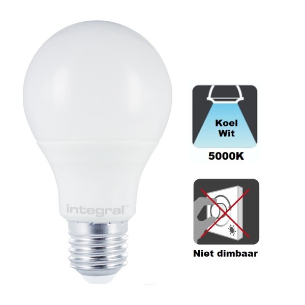 Integral LED - E27 LED Lamp - 4,8 watt - 5000K Koel wit - 470 Lumen - Niet dimbaar Thumbnail