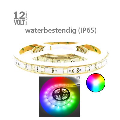 LED Line - LED strip - RGB - 36 watt - 150 SMD -12V DC - IP65 - 5 meter rol